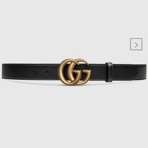 Gucci leather belt with Double G buckle